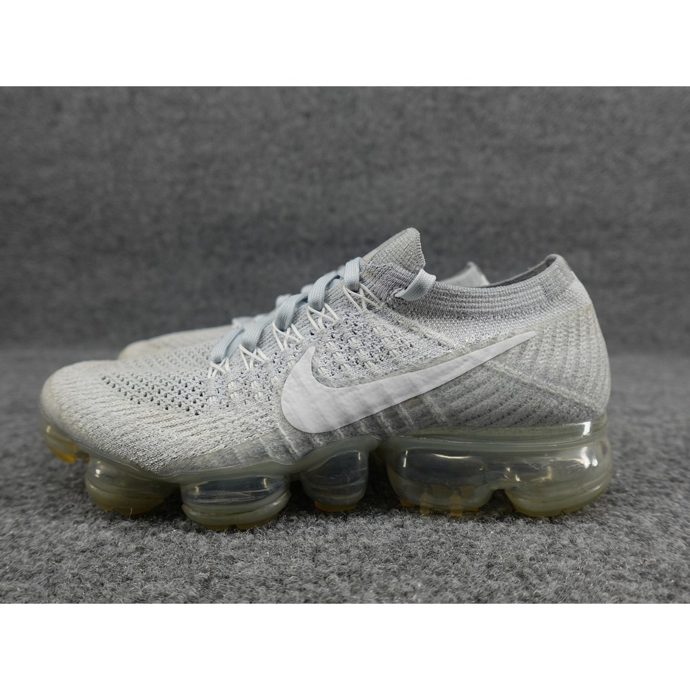 Nike Air VaporMax Flyknit Womens 6 Grey Pure Platinum Good 849557-004 Running